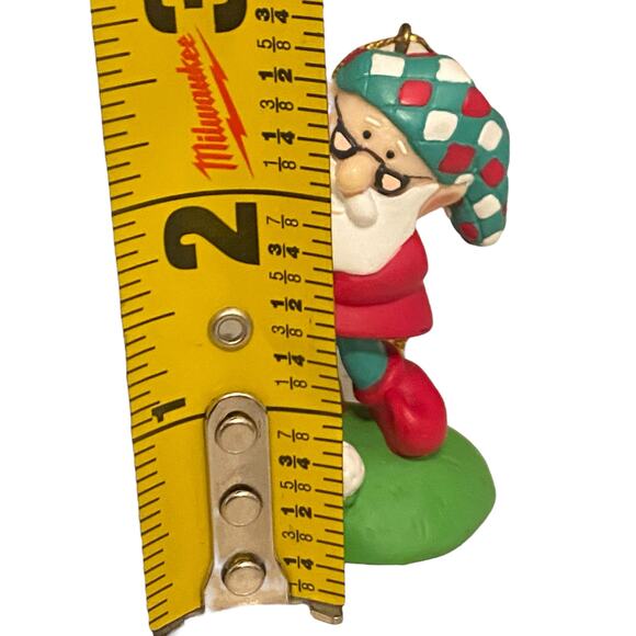 Vintage Avon Elves' Day Off Golf Christmas Ornament Resin/Plastic Blend - Picture 7 of 8